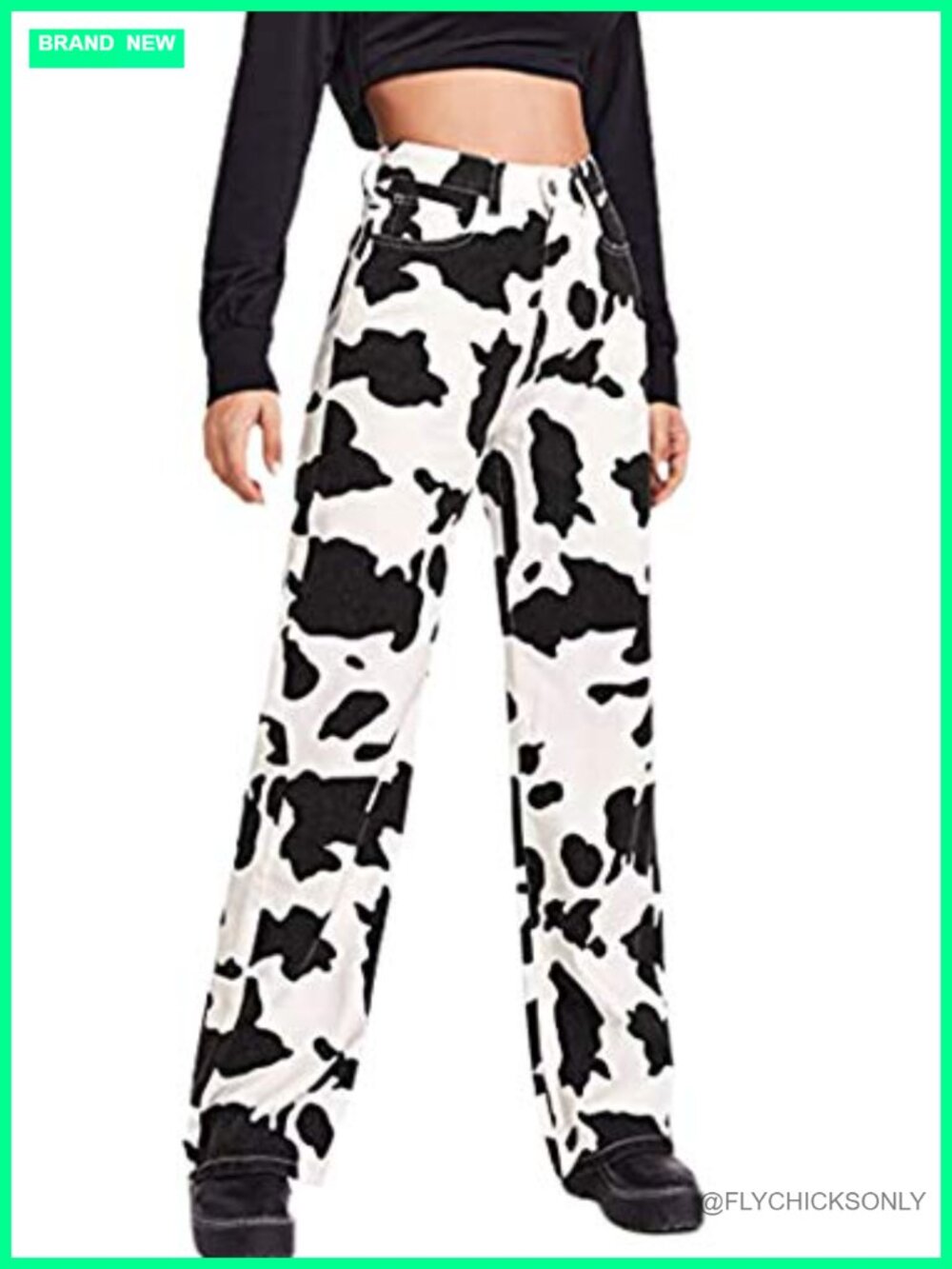 Women's High Waisted Skinny Straight Leg Jeans Color Block Denim Pants